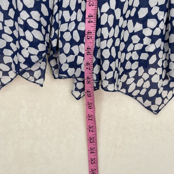 Carole Little Sleeveless 100% Cotton Dress Blue & White Women's Size 4 - Picture 3 of 9